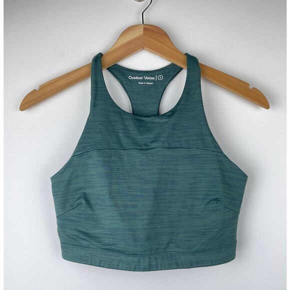 Outdoor Voices TechSweat Sports Bra Top Color Evergreen Size Small - Picture 2 of 6